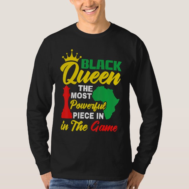 Camiseta Rainha Negra A Peça Mais Poderosa do Jogo (Frente)