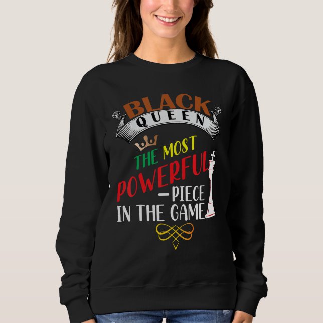 Camiseta Rainha Negra A Peça Mais Poderosa do Jogo (Frente)