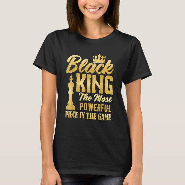 Camiseta Rainha Negra A Peça Mais Poderosa Do Jogo (Frente)