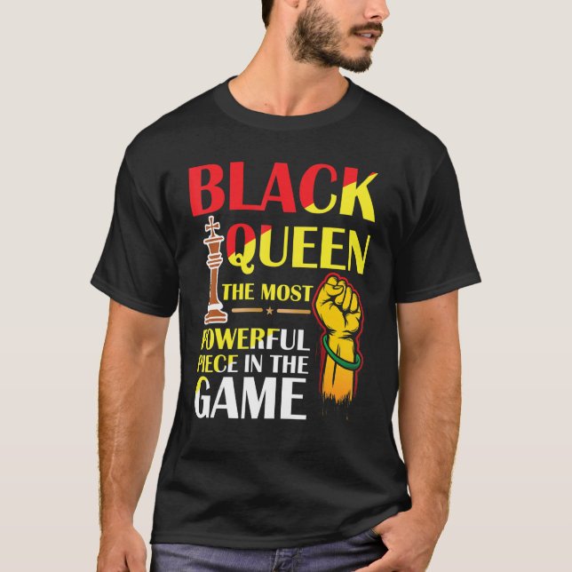 Camiseta Rainha Negra A Peça Mais Poderosa do Jogo Gi (Frente)
