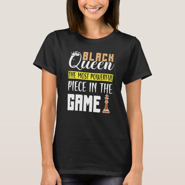 Camiseta Rainha Negra A Peça Mais Poderosa do Jogo Gi (Frente)