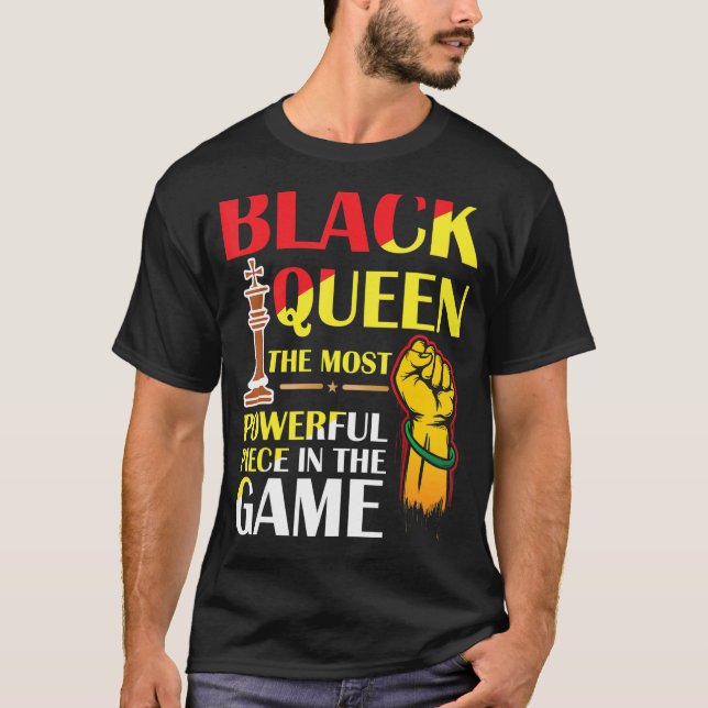Camiseta Rainha Negra A Peça Mais Poderosa do Jogo Gi (Frente)