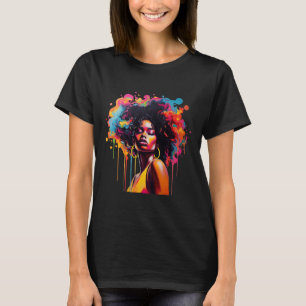 Camiseta Rainha Negra Afro Melanin Derrubando a 10ª África