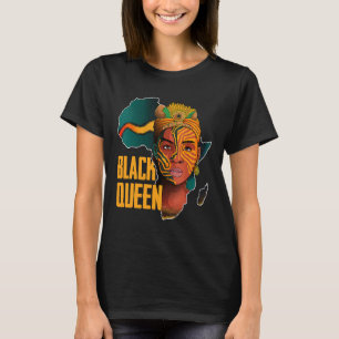 Camiseta Rainha Negra Afro Melanina Mulheres Africanas Hist