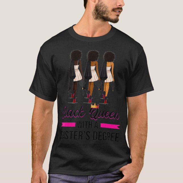 Camiseta Rainha Negra Com Presente De Graduação De Mestrado (Frente)