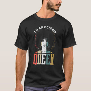 Camiseta Rainha Negra de Outubro Cabelo Afro Natural Aniver
