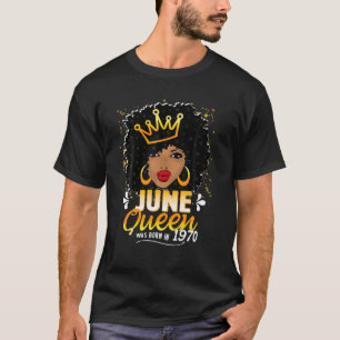 Camiseta Rainha Negra Junho De 1970 51ª Rapariga De Aniver