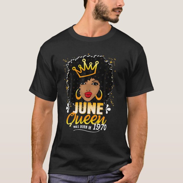 Camiseta Rainha Negra Junho De 1970 51ª Rapariga De Anivers (Frente)