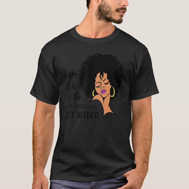 Camiseta Rainha Negra Lady Curly Natural Afro-Americana (Frente)