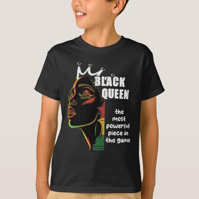 Camiseta Rainha Negra Mais Poderosa História Negra do Xadre (Frente)