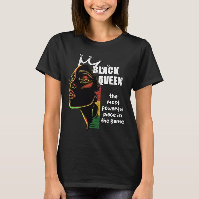 Camiseta Rainha Negra Mais Poderosa História Negra do Xadre (Frente)