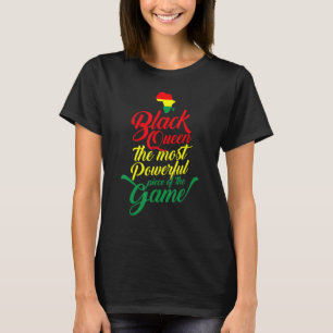 Camiseta Rainha Negra Mais Poderosa Peça História Negra Afr