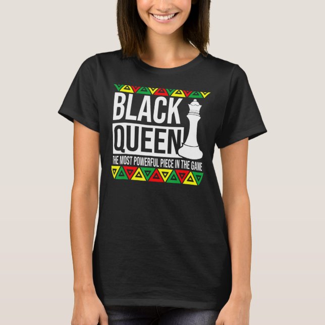 Camiseta Rainha Negra Mais Poderosa Peece Afro (Frente)
