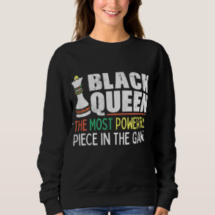 Camiseta Rainha Negra Mais Poderosa Xadrez Afro-Americano