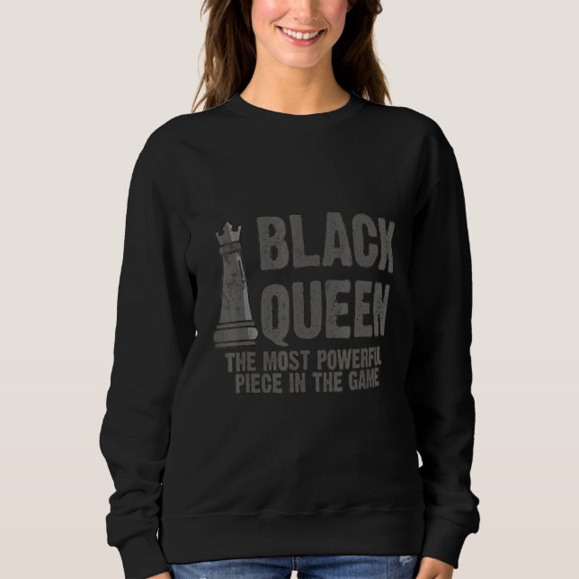 Camiseta Rainha Negra Mais Poderosa Xadrez De Peça (Frente)