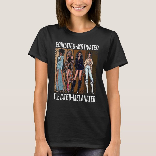 Camiseta Rainha Negra Melanizada Elevada E Elevada (Frente)