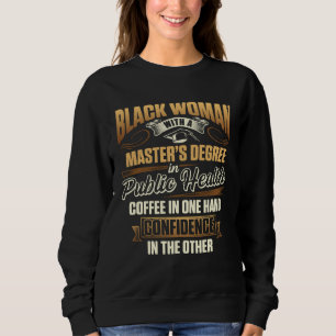 Camiseta Rainha Negra MPH Saúde Pública Orgulhosa Graduada