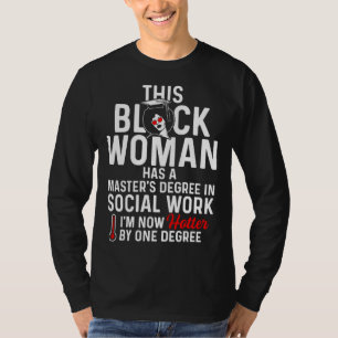 Camiseta Rainha Negra MSW Trabalho Social Grau Mestrado