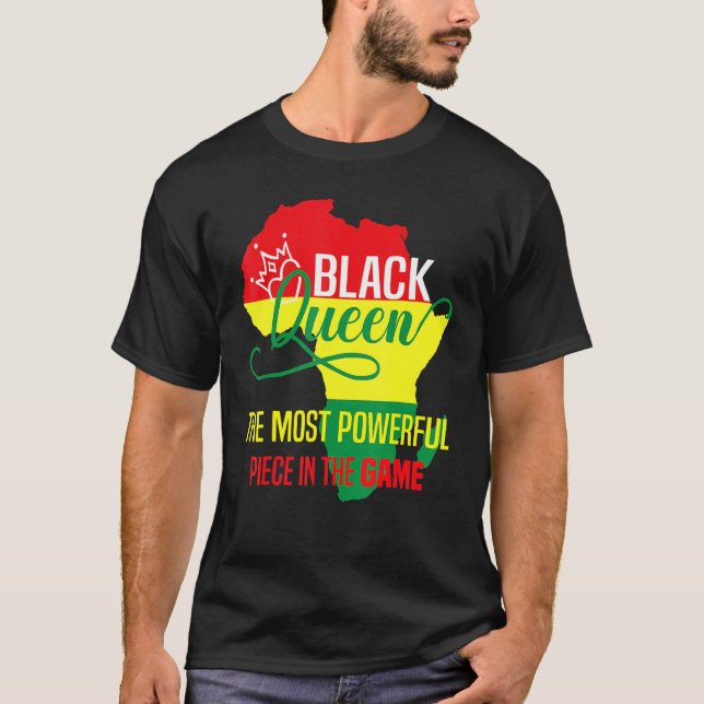 Camiseta Rainha Negra O Mais Poderoso Jogo Negro (Frente)