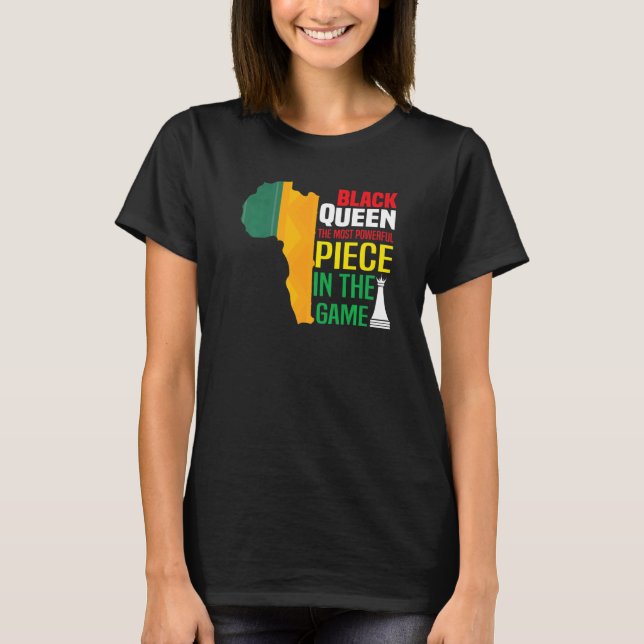 Camiseta Rainha Negra O Mais Poderoso Jogo Negro (Frente)
