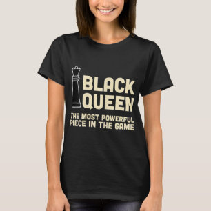 Camiseta Rainha Negra Poderosa Mulher Afro-Americana