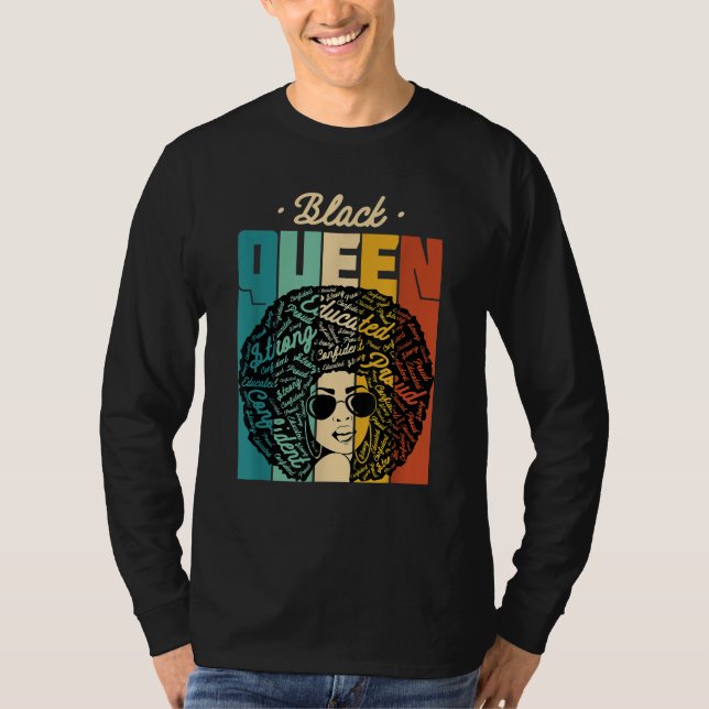 Camiseta Rainha Negra - Presente do Mês e Orgulho da Histór (Frente)