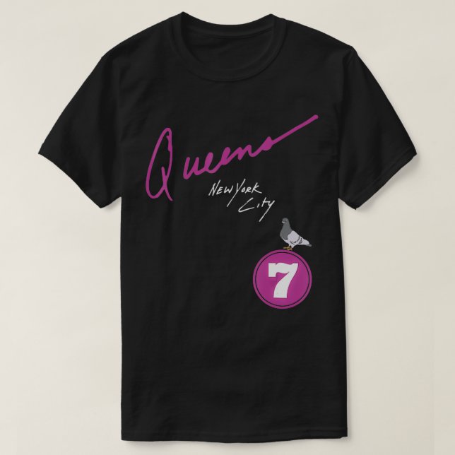Camiseta Rainha Nova Iorque Pigeon 7 (Frente do Design)