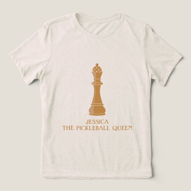 Camiseta Rainha Personalizada do Pickleball (Design frontal)