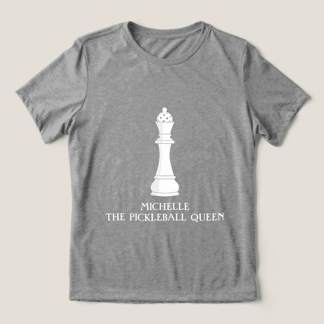 Camiseta Rainha Personalizada do Pickleball (Design frontal)