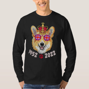 Camiseta Rainha Platinum Jubilee T Queen's Royal Corgi Sung