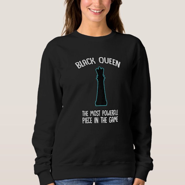 Camiseta Rainha Preta Xadrez Mais Poderosa Afro-Americana (Frente)