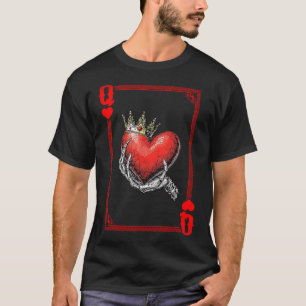 Camiseta Rainha Rei De Copas Casal De Cartas De Baralho Cor