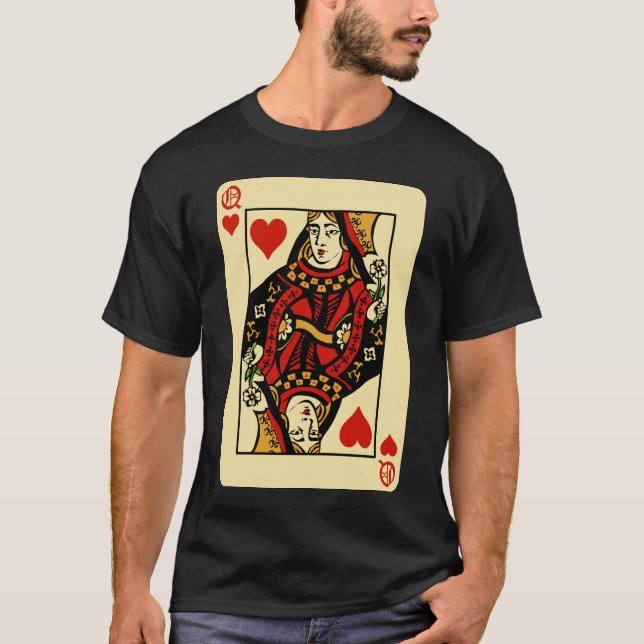 Camiseta Rainha retro dos corações (Frente)