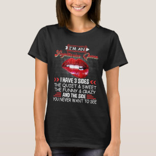 Camiseta Rainha Sagitariana I Tem 3 Lados Astrologia Engraç