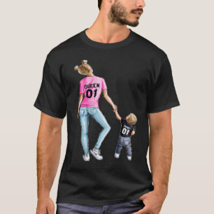 Camiseta Rainha Segurando Mãos do Príncipe Mãe Vida Mãe da 
