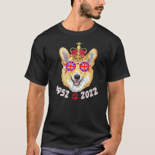 Camiseta Rainha T Jubileu de Platina da Rainha Corgi Real Ó