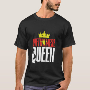 Camiseta Rainha Vietnamita Vietnã Vietnamita Bandeira do Vi