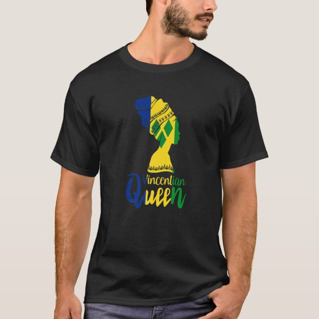 Camiseta Rainha Vincentista Rua Vincent Granadines Bandeira (Frente)