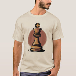 Camiseta Rainha Vintage da Moda Peças de Xadrez Amante do X