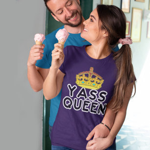 Camiseta Rainha Yass Coroa Dourada Princesa Yas Kween Dark