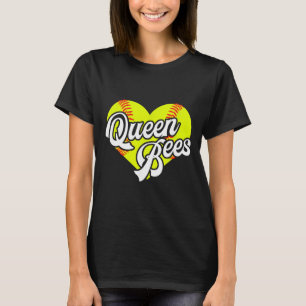 Camiseta Rainhas Abelhas Time Softbol Liga T-ball Meninas