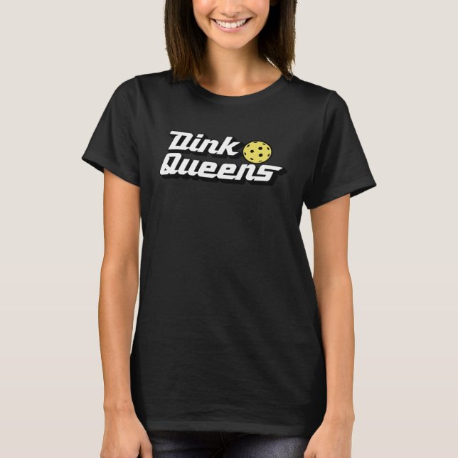 Camiseta Rainhas Dink  Equipe Simpática de Pickleball Retrô (Frente)