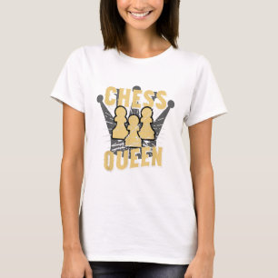 Camiseta Rainhas do Xadrez - Presente para Crianças e Mulhe
