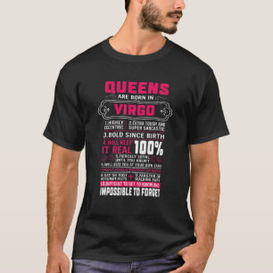 Camiseta Rainhas Estão Nasceres Em Virgo Mulheres Agosto Bi