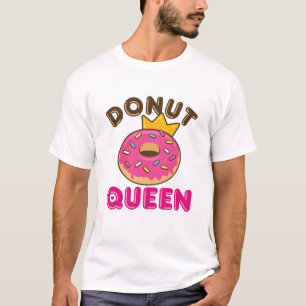 Camiseta Rainhas rosquinhas Mulheres Mulheres Meninas Noz-N