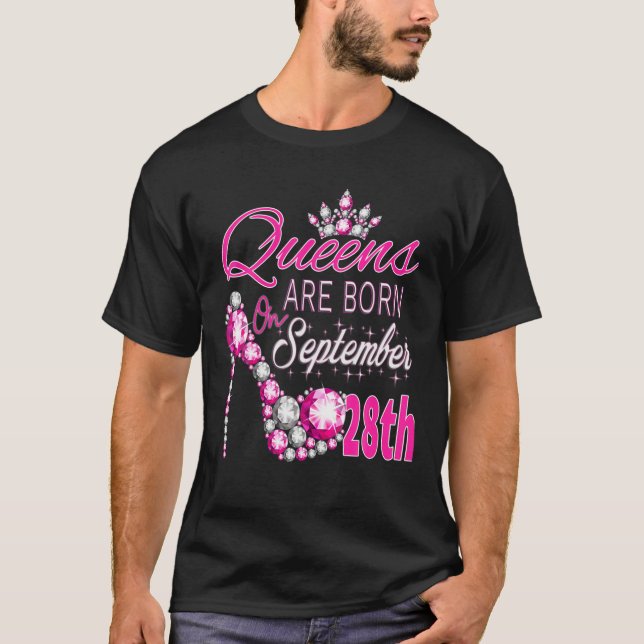 Camiseta Rainhas São Nasceres Em 28 De Setembro Virgo Libra (Frente)