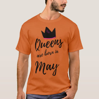 Camiseta Rainhas são Nasceres em maio Feliz aniversário