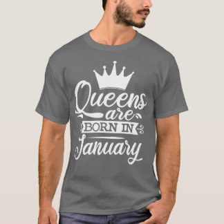 Camiseta Rainhas São Nasceres No Aniversário De Janeiro