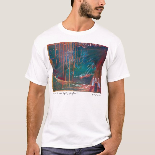 Camiseta rainingdown, mantendo a luz eterno da vida… (Frente)