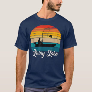 Camiseta Rainy Lake Souvenirs Presente Pescar Vintage Prese